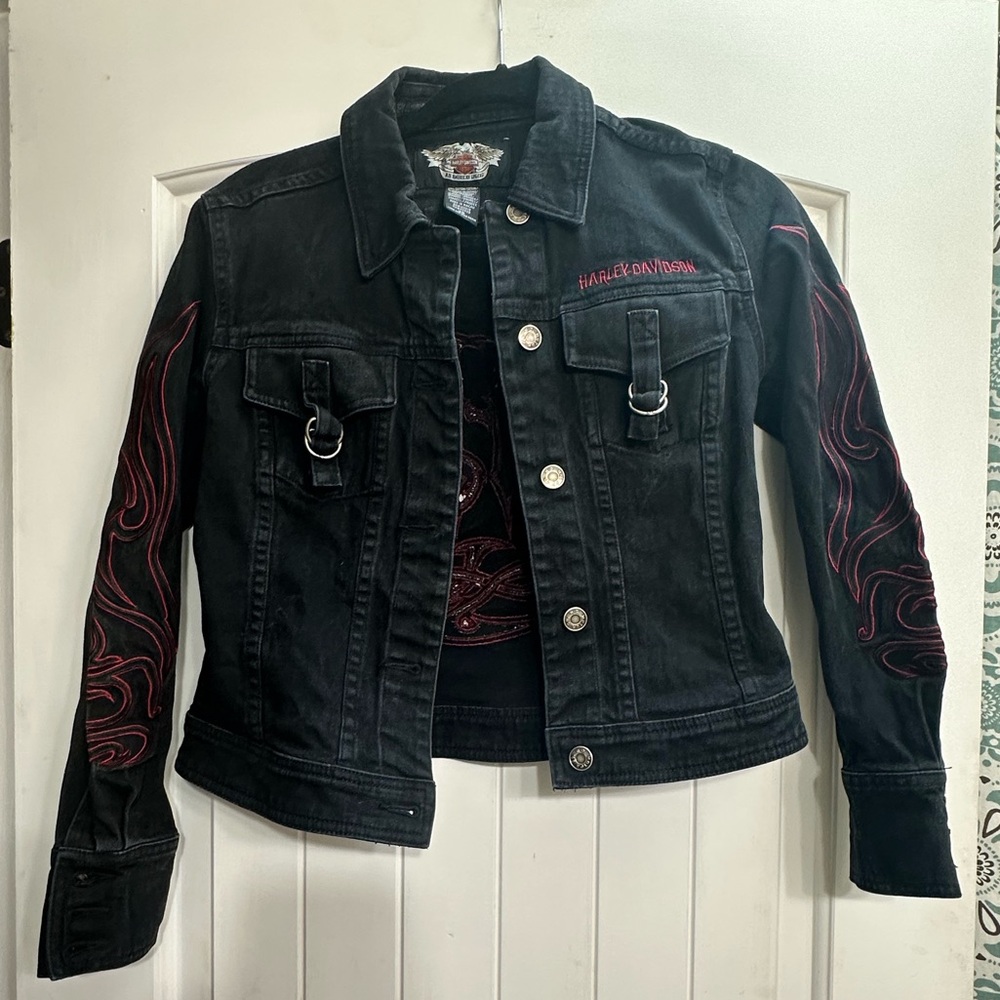Harley-Davidson Black Denim Jacket for Women
